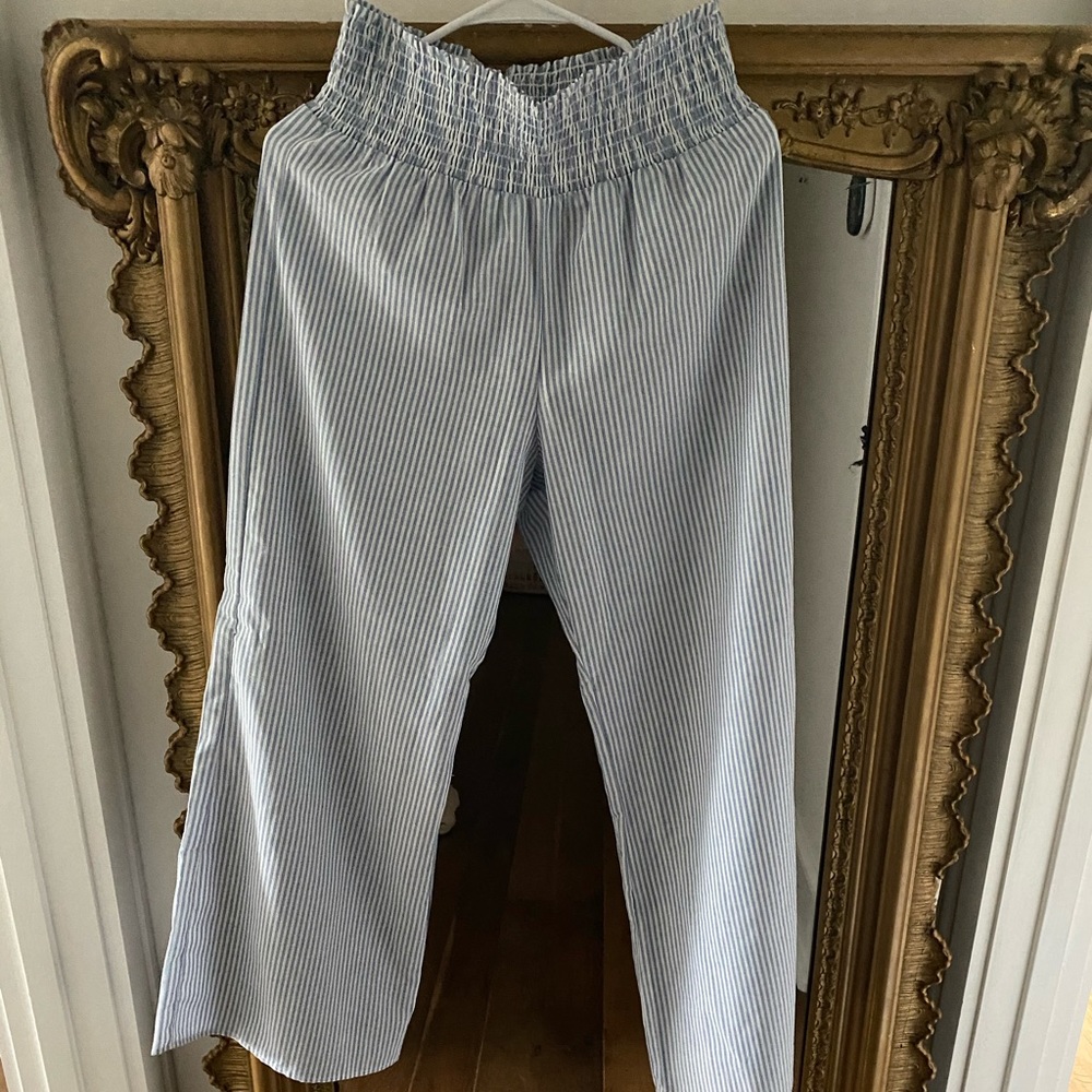 Whiskey Grade Blue and White Stripped Pants